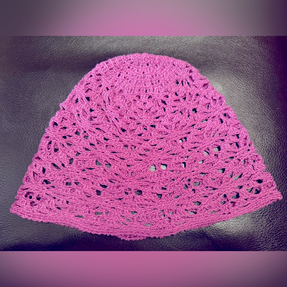 Crochet Cotton Mesh 70s Hat